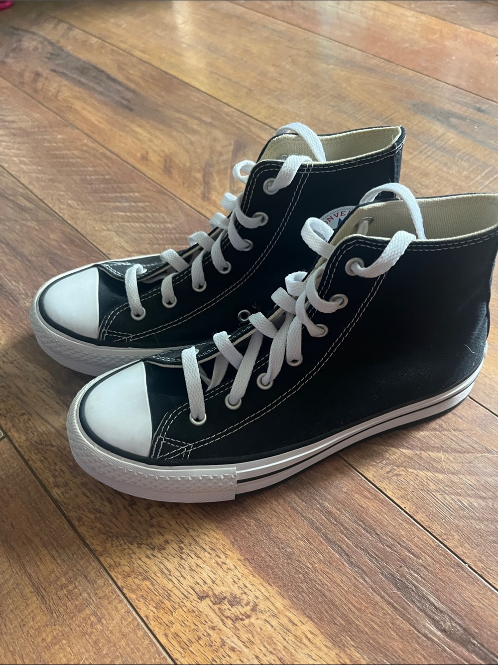 Brand new Converse Black and White High-Top Sneakers